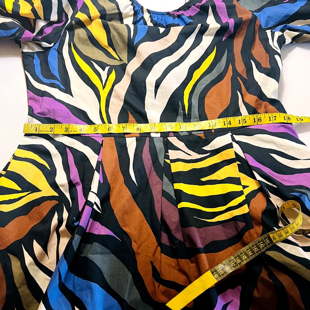 Who What Wear Puff Sleeve Dress Size L Large Multicolored - Picture 9 of 11